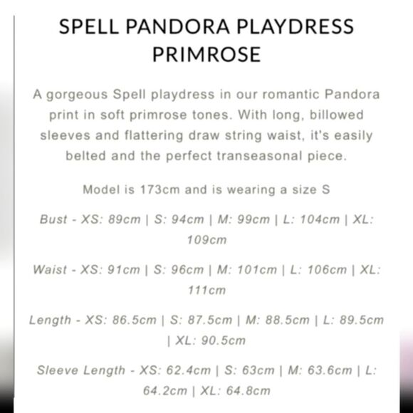 SPELL Designs And The Gypsy Collective Pandora Playdress Primrose Mini Dress M - Picture 9 of 12